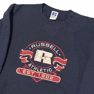 Vintage 90s Made in USA Russell Athletic Navy Blue Crewneck - Size Medium